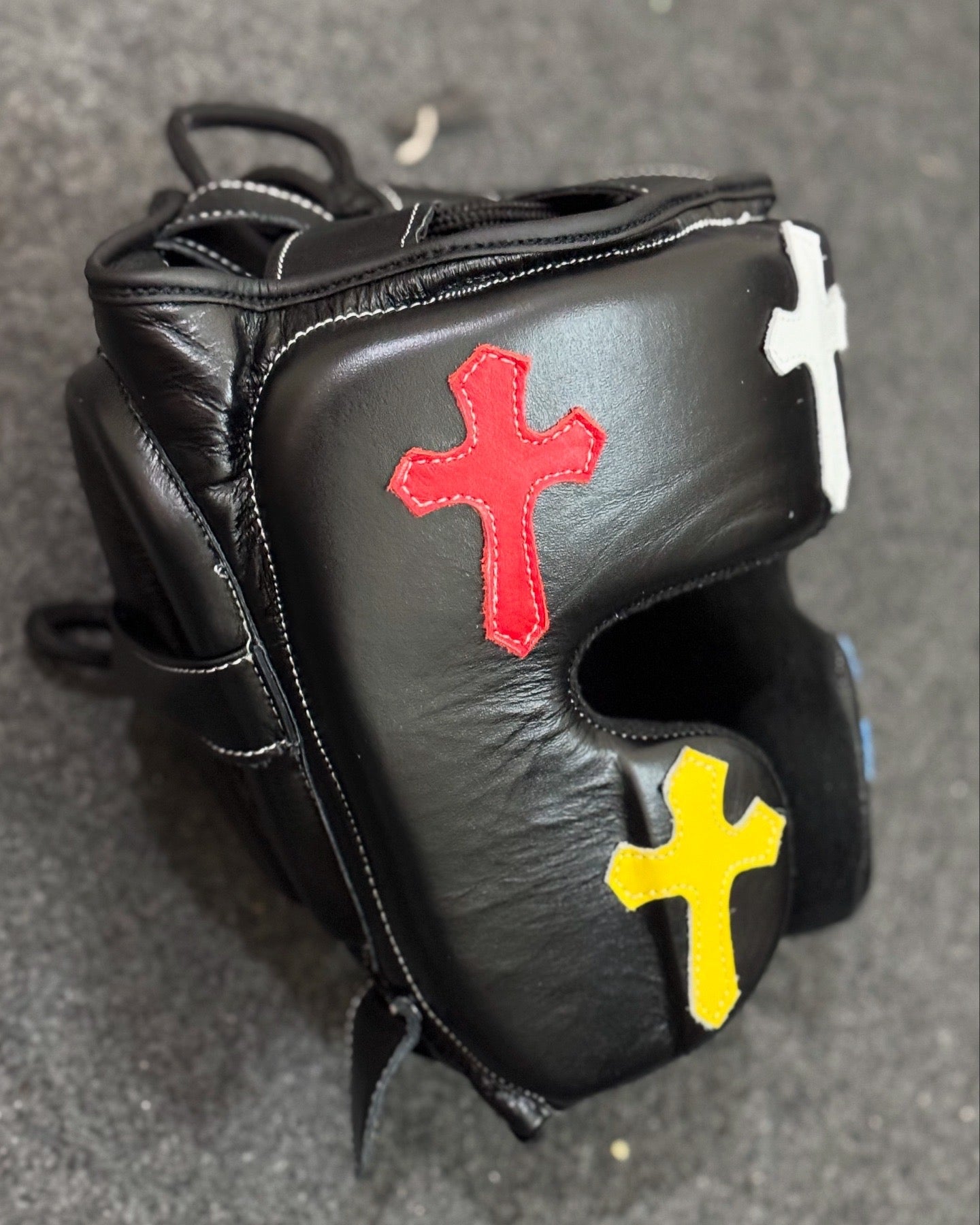 Black Chrome Hearts Headgear | 100% Leather | Adjustable