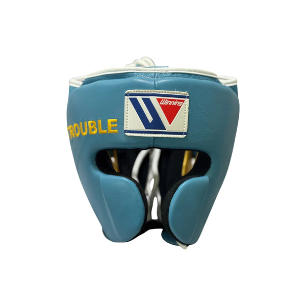 Baby Green & Gold Combo Headgear | 100% Leather | Winning | Adjustable | Available in Multiple Sizes