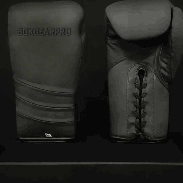 Black Pro Elite Boxing Gloves | 100% Pure Leather | Best Choice for Fighters