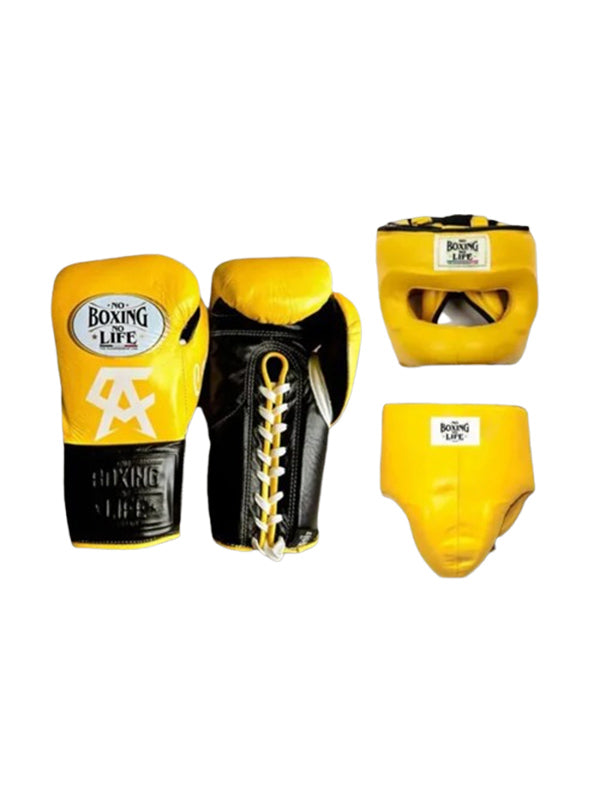 Yellow & Black NBNL | Handmade Boxing Sparring Kit | No Boxing No Life | Premium Quality | Personalise Your Name | Flat 50% OFF