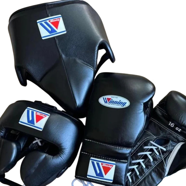 Full Black Custom Handmade Boxing Sparring Kit | Winning | Premium Quality | Personalise Your Name | Flat 50% OFF