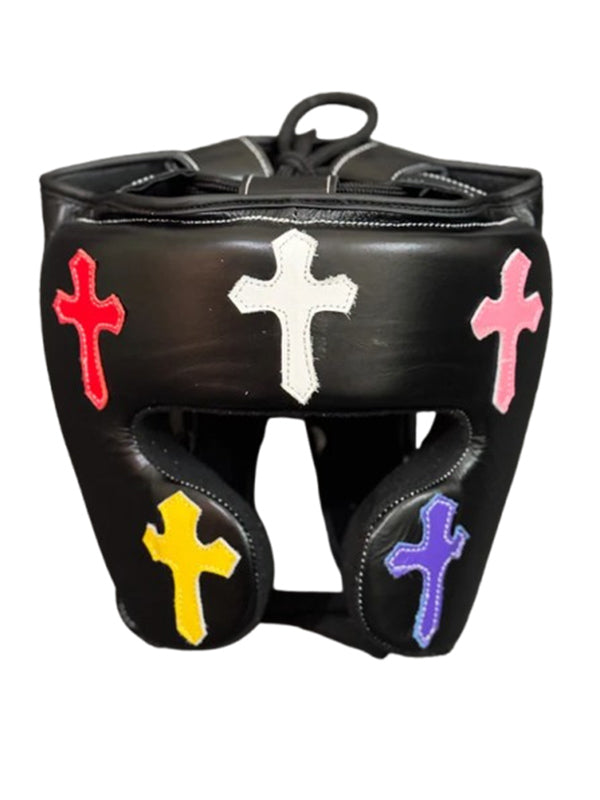 Black Chrome Hearts Headgear | 100% Leather | Adjustable | Available in Multiple Sizes