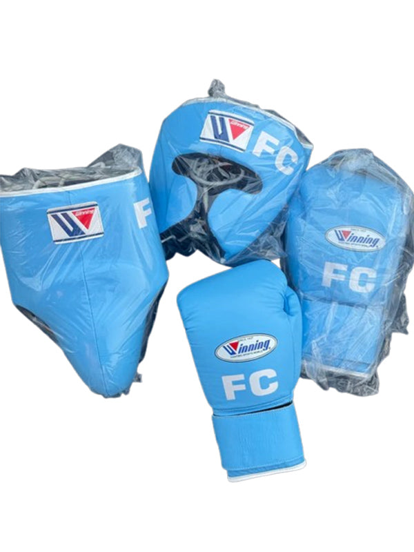 Sky Blue Custom Handmade Boxing Sparring Kit | Winning | Premium Quality | Personalise Your Name | Flat 50% OFF