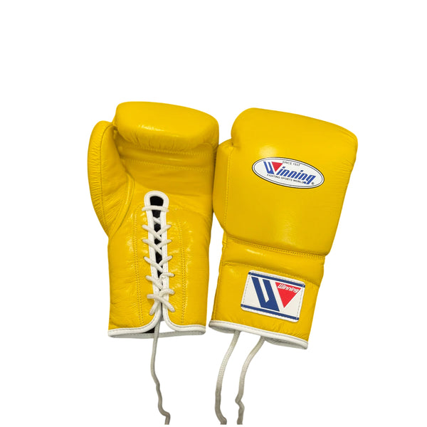 Custom Handmade Yellow Pro Elite Boxing Gloves | Winnings | Personalise your name | 100% Pure Leather | Best Choice for Fighters