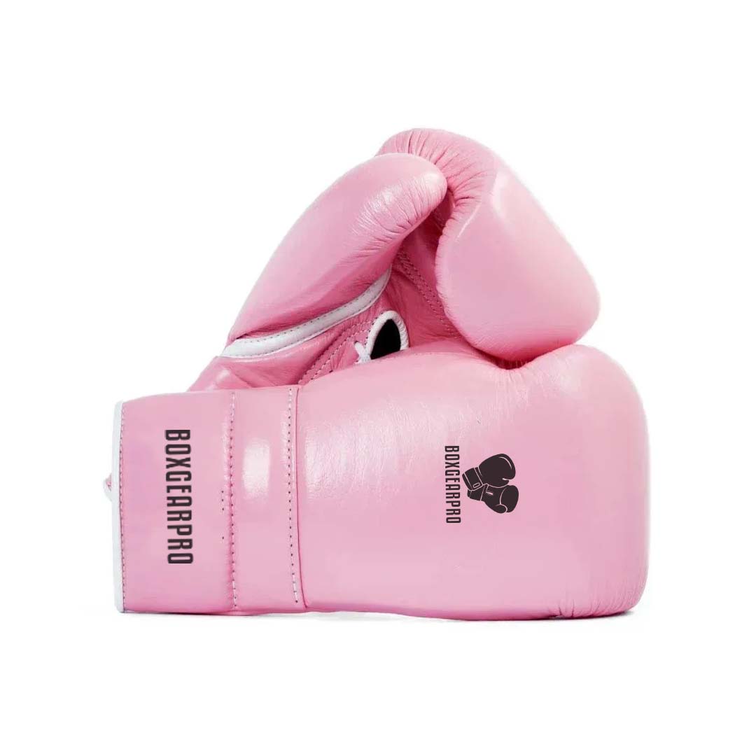 Baby Pink Pro Elite Boxing Gloves | Personalise your name | 100% Pure ...
