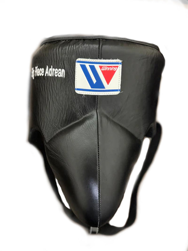 Custom Handmade Black GroinGuard | 100% Leather | Winning | Premium Quality | Personalise your name |