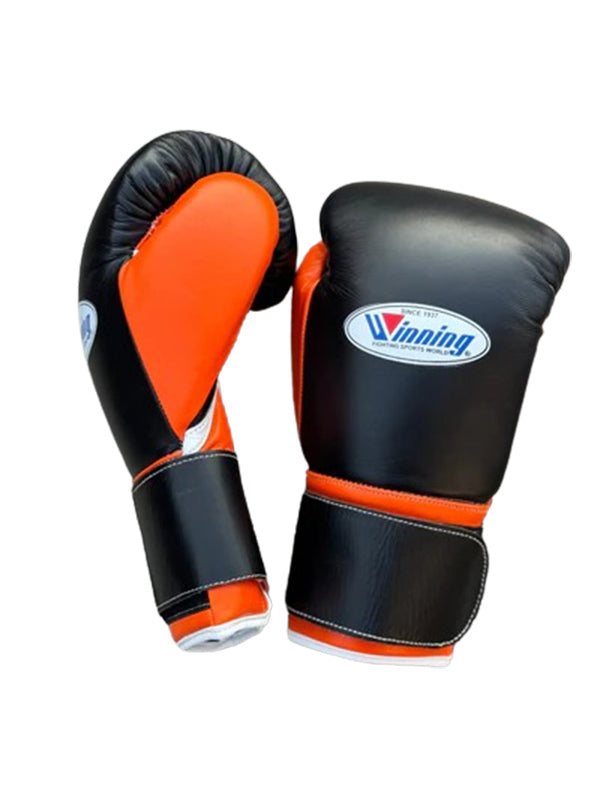 Custom Handmade Black & Orange Pro Elite Boxing Gloves | Winnings | Personalise your name | 100% Pure Leather | Best Choice for Fighters