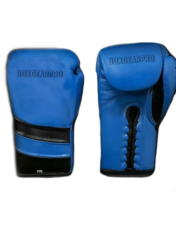 Blue Pro Elite Boxing Gloves | 100% Pure Leather | Best Choice for Fighters