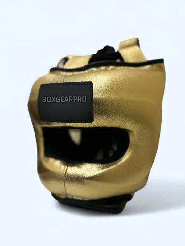 Metallic Gold Headgear | 100% Leather | Adjustable | Available in Multiple Sizes