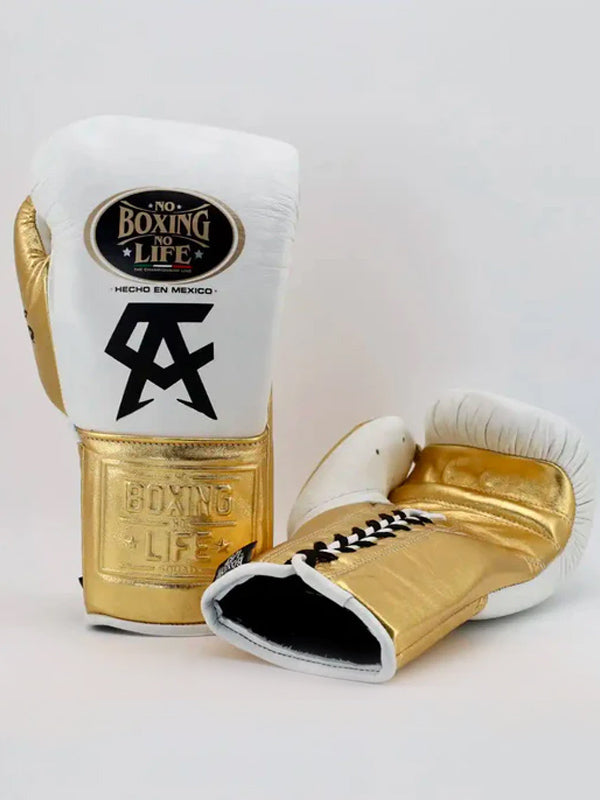 White & Gold Pink Pro Elite Boxing Gloves | 100% Pure Leather | Best Choice for Fighters
