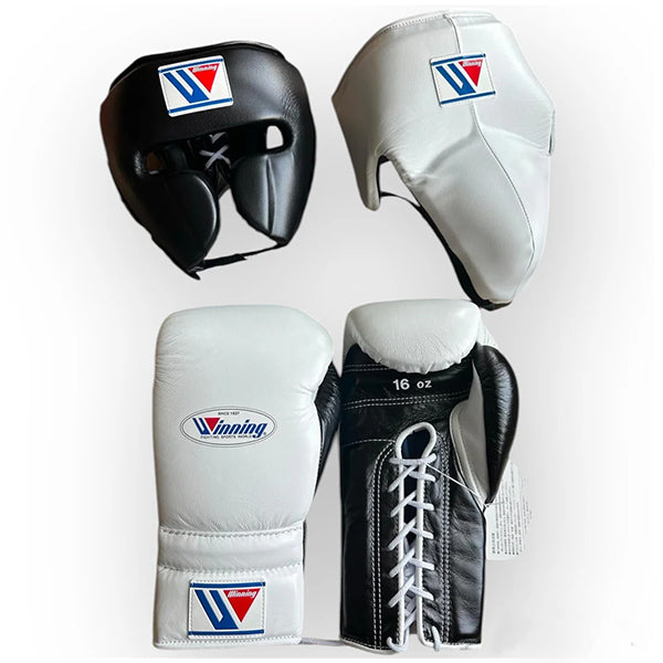White & Black Mashup Custom Handmade Boxing Sparring Kit | Winning | Premium Quality | Personalise Your Name | Flat 50% OFF